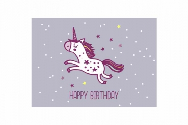Postkarte Einhorn