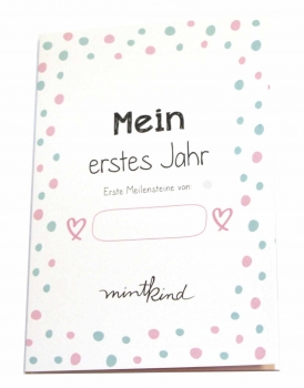 Erinnerungszeitstrahl "Mein erstes Jahr/rosa"