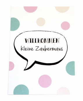 Postkarte "Willkommen Zaubermaus"