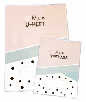 Set U-Heft und Impfpass "rosa Punkte"