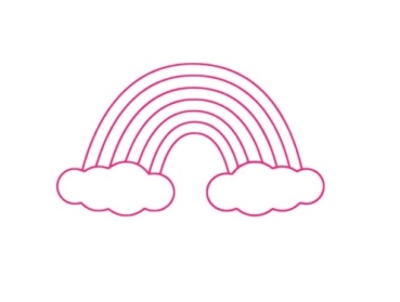 Regenbogen Bügelbild