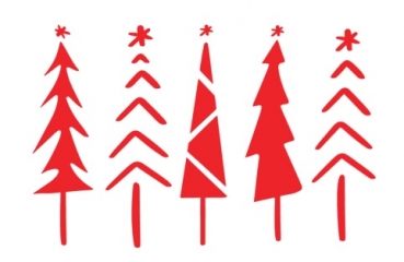 Weihnachtsbäume Bügelbild
