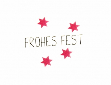 10 Aufkleber "Frohes Fest"