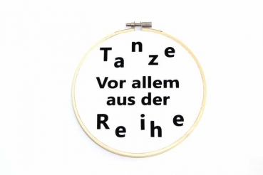 Stickrahmenbild Filz Tanze