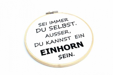 Stickrahmenbild Filz Einhorn