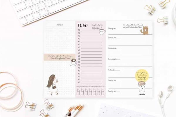 Wochenplaner Achtsamkeit DinA4