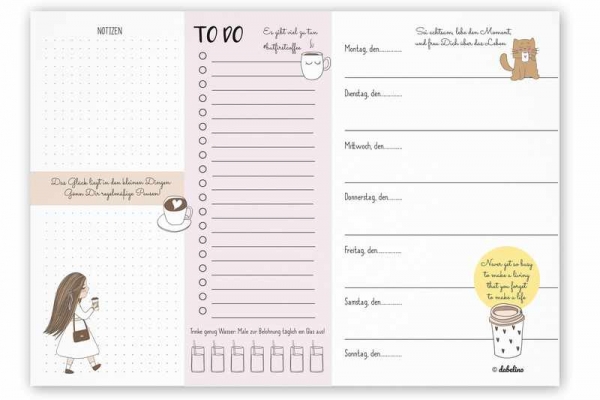 Wochenplaner Achtsamkeit DinA4