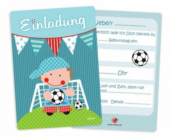 Einladungskarte "Fußball"