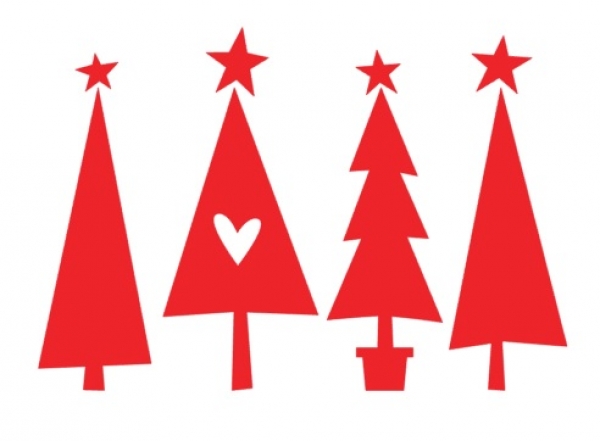 Weihnachtsbäume Bügelbild