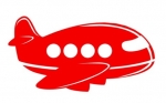 Flugzeug Bügelbild