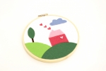 Stickrahmenbild Filz Landschaft