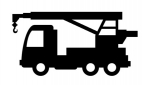 Kranwagen Bügelbild