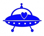 Ufo Bügelbild