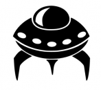 Ufo Bügelbild