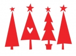 Weihnachtsbäume Bügelbild